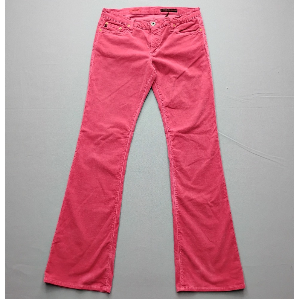 AG Adriano Goldschmied The Angel Pink Corduroy Bootcut Pants Size 30 Regular